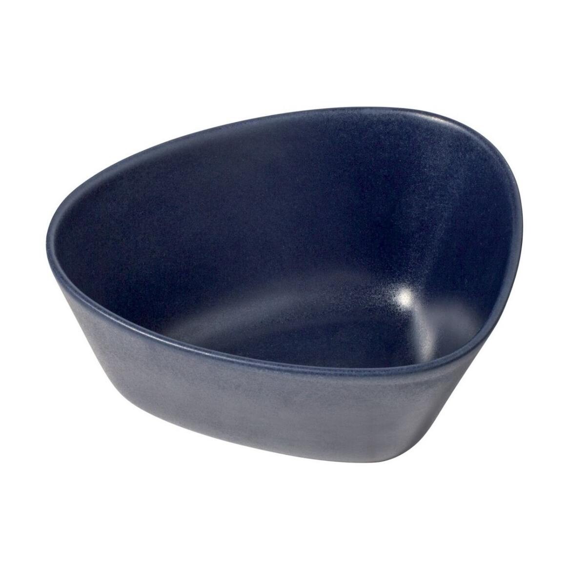 Servírovacia miska CURVE 22 cm, námornícka modrá, kamenina, LIND DNA