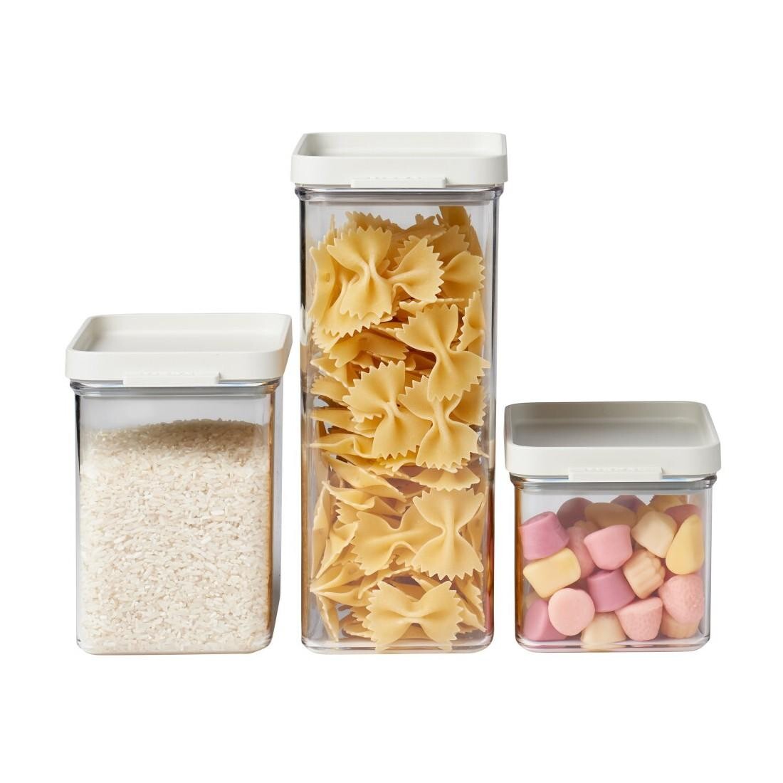 Dóza na potraviny OMNIA, sada 3 ks, severská biela, plast, Mepal