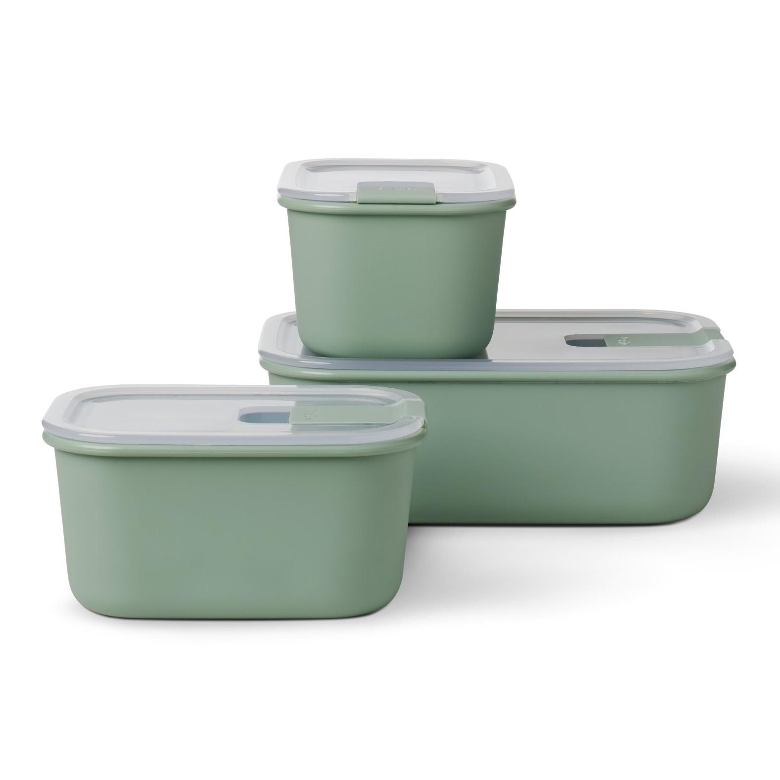 Nádoba na uchovávanie potravín EASYCLIP, sada 3 ks, severská šalvia, plast, Mepal