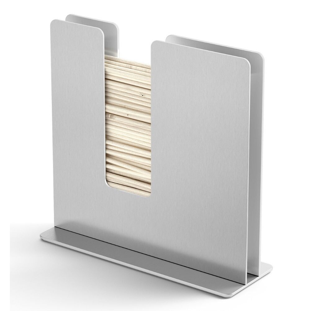 Zásobník na špáradlá LINU 9 cm, strieborná, nerezová oceľ, Zack