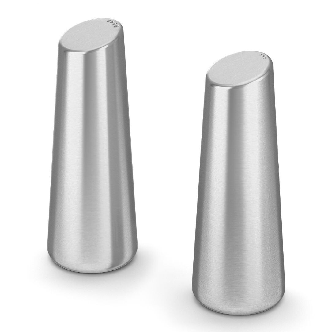 Sada soľničky a koreničky ACIO 100 ml, strieborná, nerezová oceľ, Zack