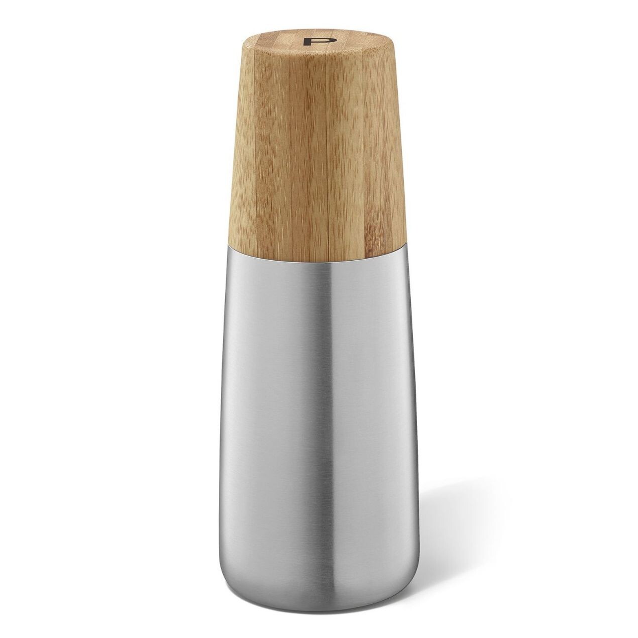 Mlynček na korenie BEVO 10 cm, strieborná, nerezová oceľ / bambus, Zack