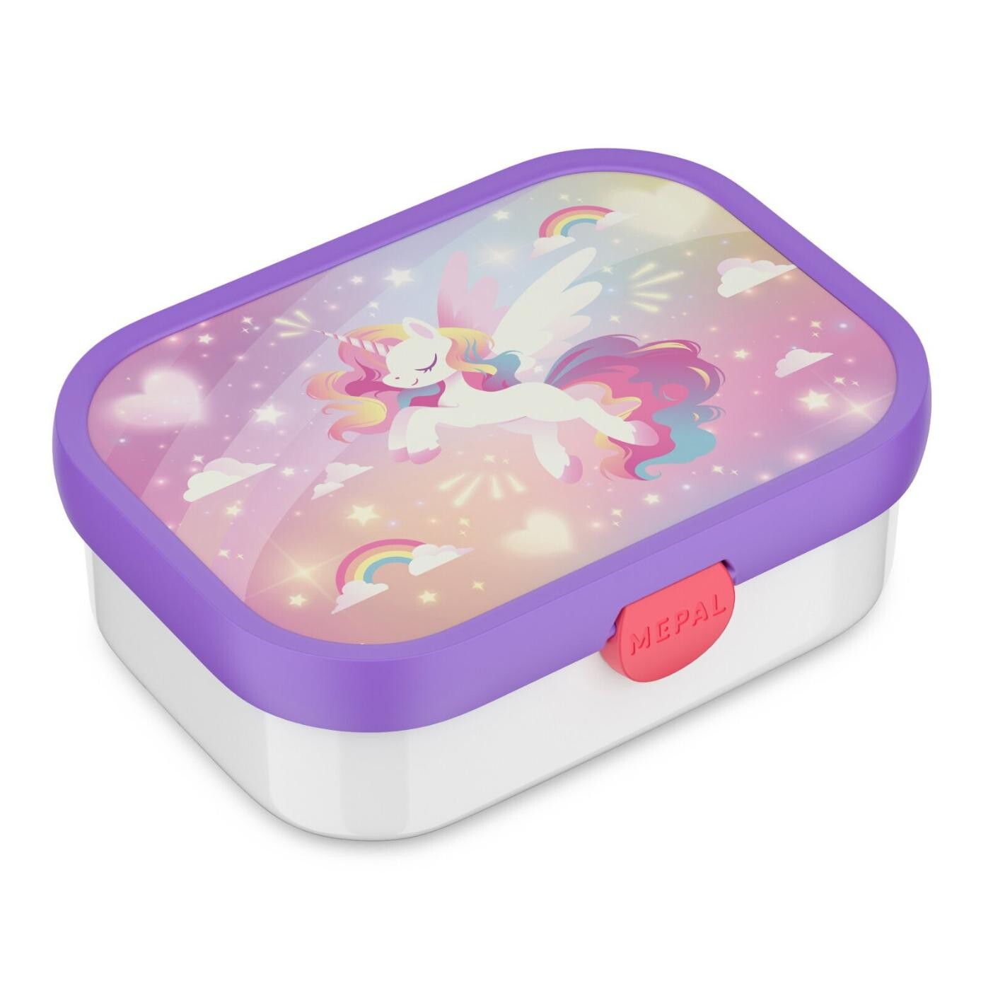 Detský desiatový box CAMPUS 750 ml, žiara jednorožca, plast, Mepal