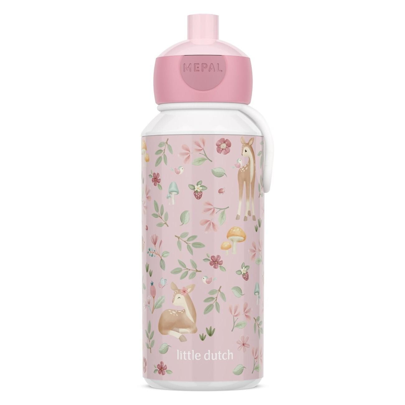 Fľaša na vodu detská CAMPUS 400 ml, rozprávková záhrada, plast, Mepal