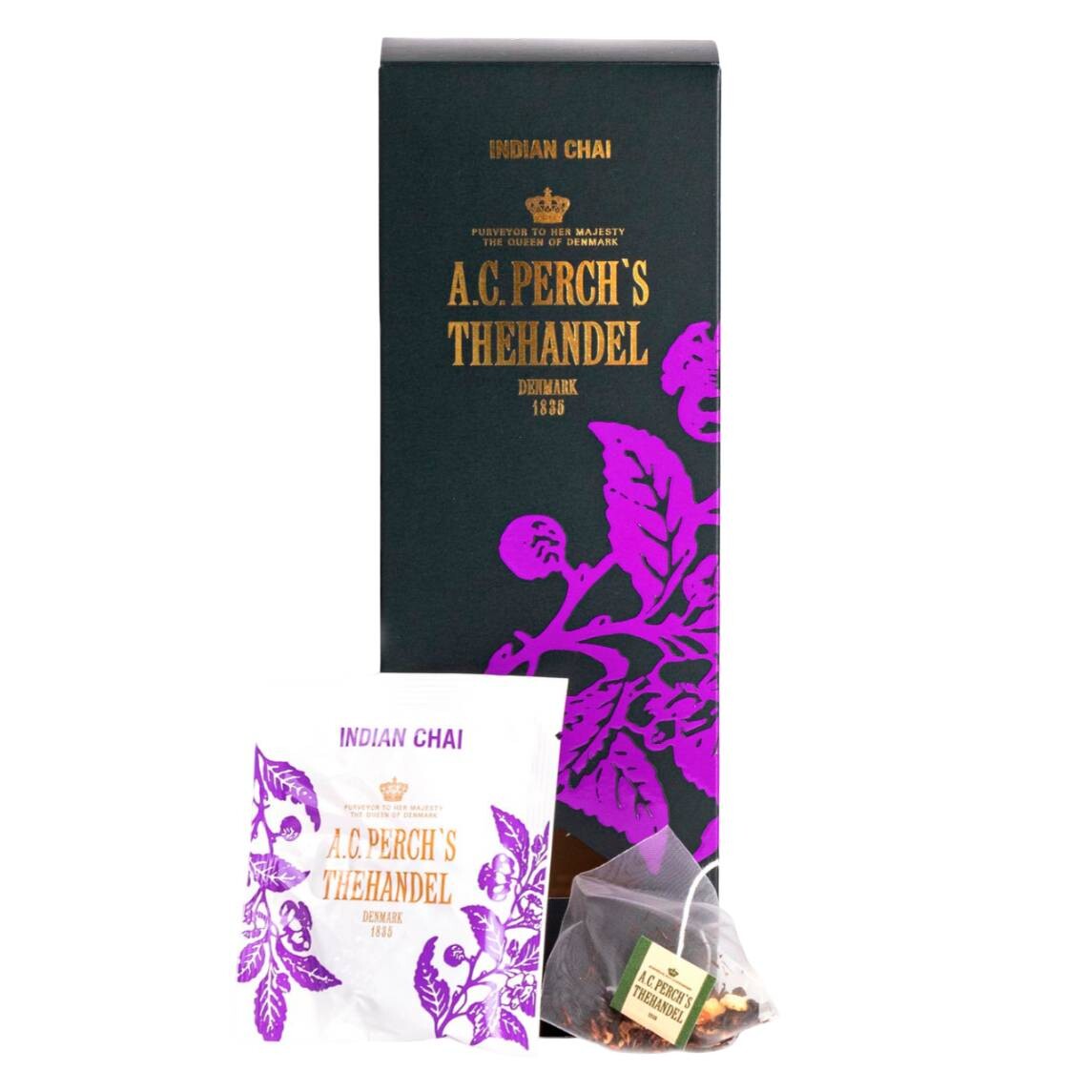 Čierny čaj INDIAN CHAI, 25 čajových vrecúšok, A.C. Perch's Thehandel