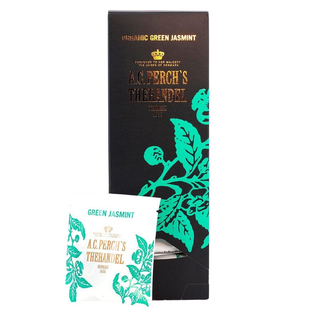 Zelený čaj GREEN JASMINT, 25 čajových vrecúšok, A.C. Perch's Thehandel