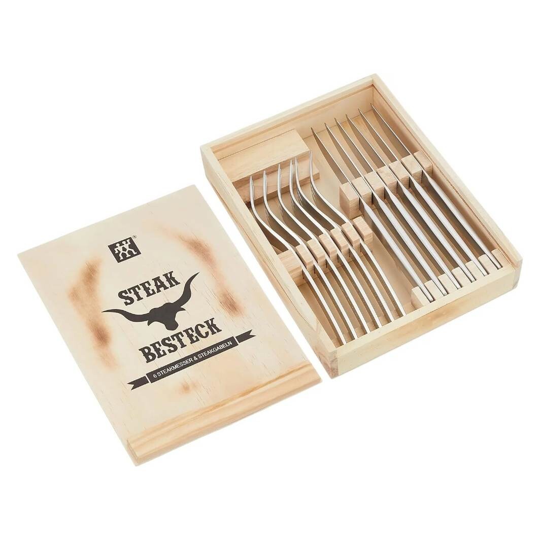 Steakový príbor SPECIALS, sada 12 ks, matné, strieborná, ZWILLING