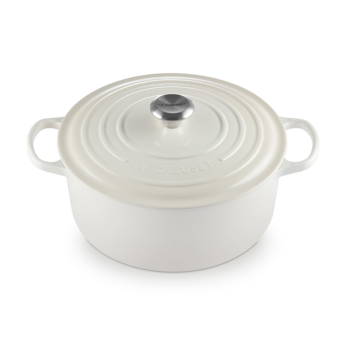Kastról SIGNATURE 28 cm, 6,7 l, MERINGUE, liatina, Le Creuset