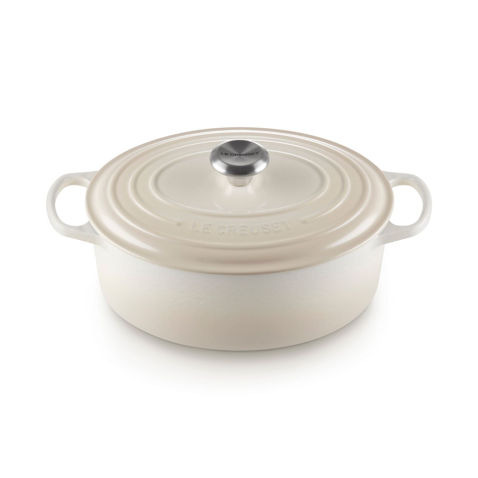 Kastról SIGNATURE 29 cm, 4,7 l, oválne, MERINGUE, liatina, Le Creuset