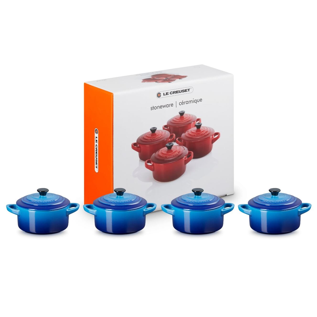 Zapekacia miska 10 cm, 250 ml, sada 4 ks, AZURE, kamenina, Le Creuset