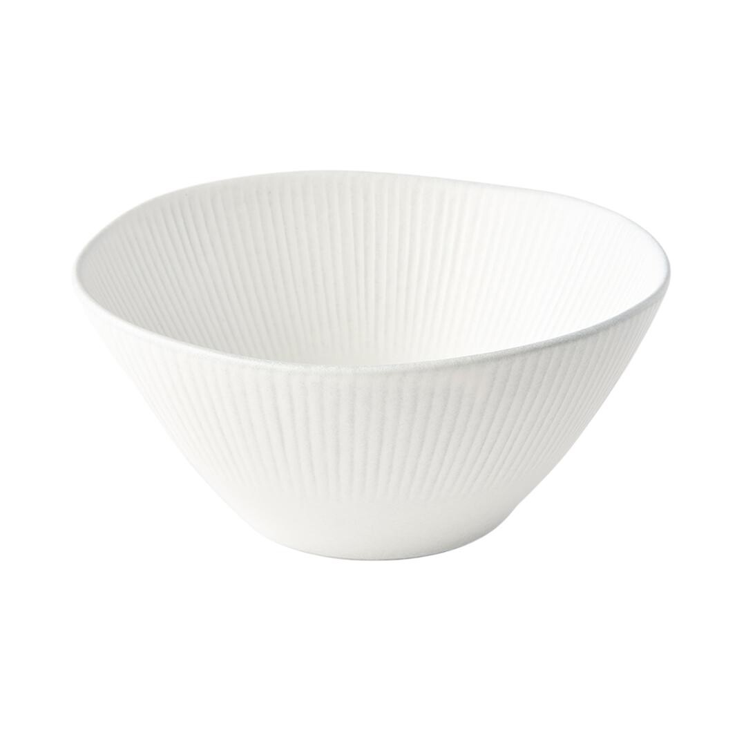 Jedálenská miska SNOW LEAF 18 cm, 500 ml, biela, keramika, MIJ