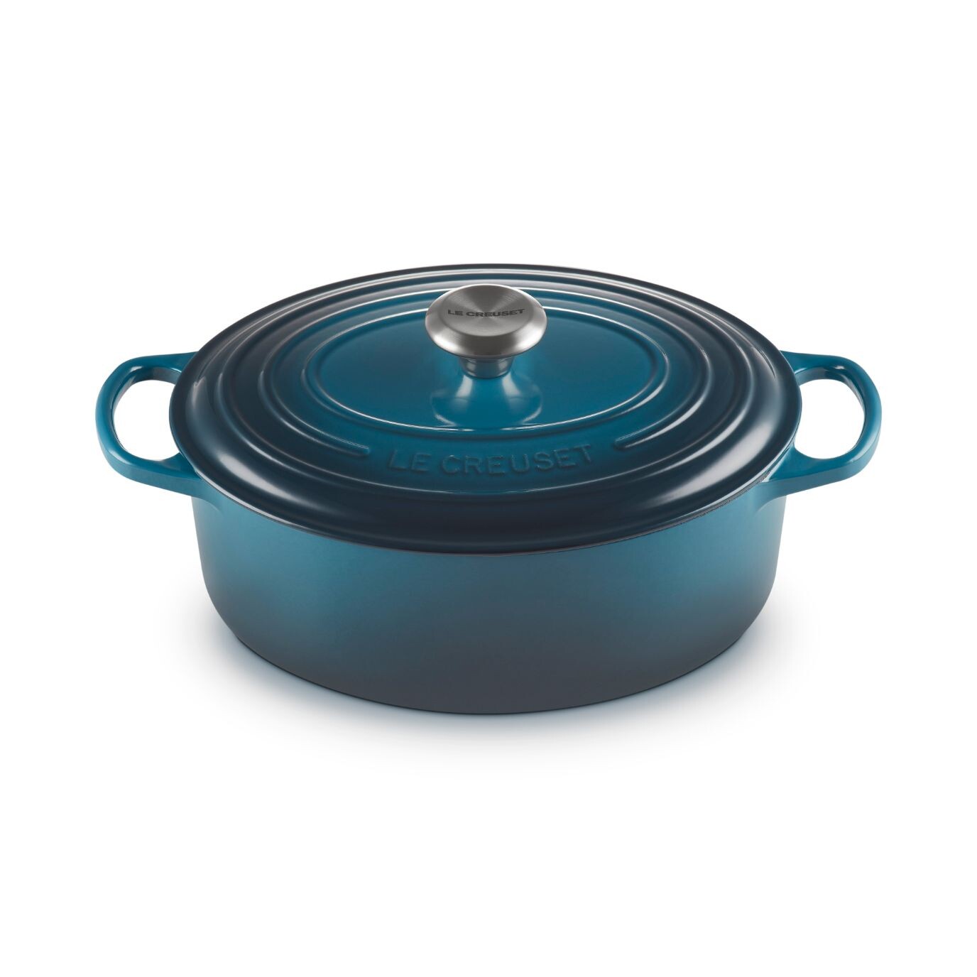 Kastról SIGNATURE 29 cm, 4,7 l, oválny, DEEP TEAL, liatina, Le Creuset