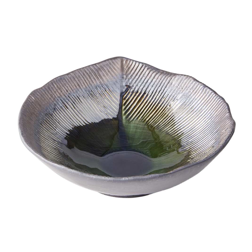 Jedálenská misa MIDORI 22 cm, 1,2 l, zelená, keramika, MIJ