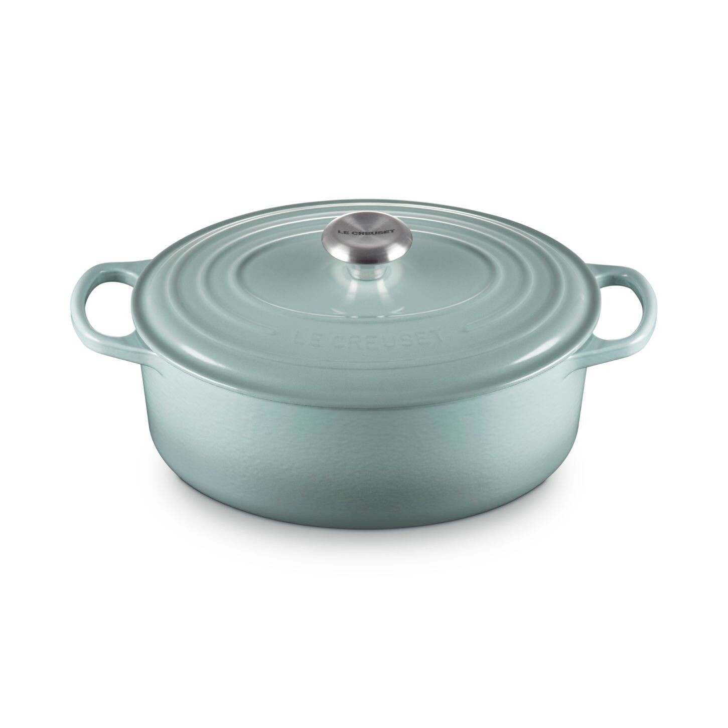 Kastról SIGNATURE 29 cm, 4,7 l, oválne, SEA SALT, liatina, Le Creuset