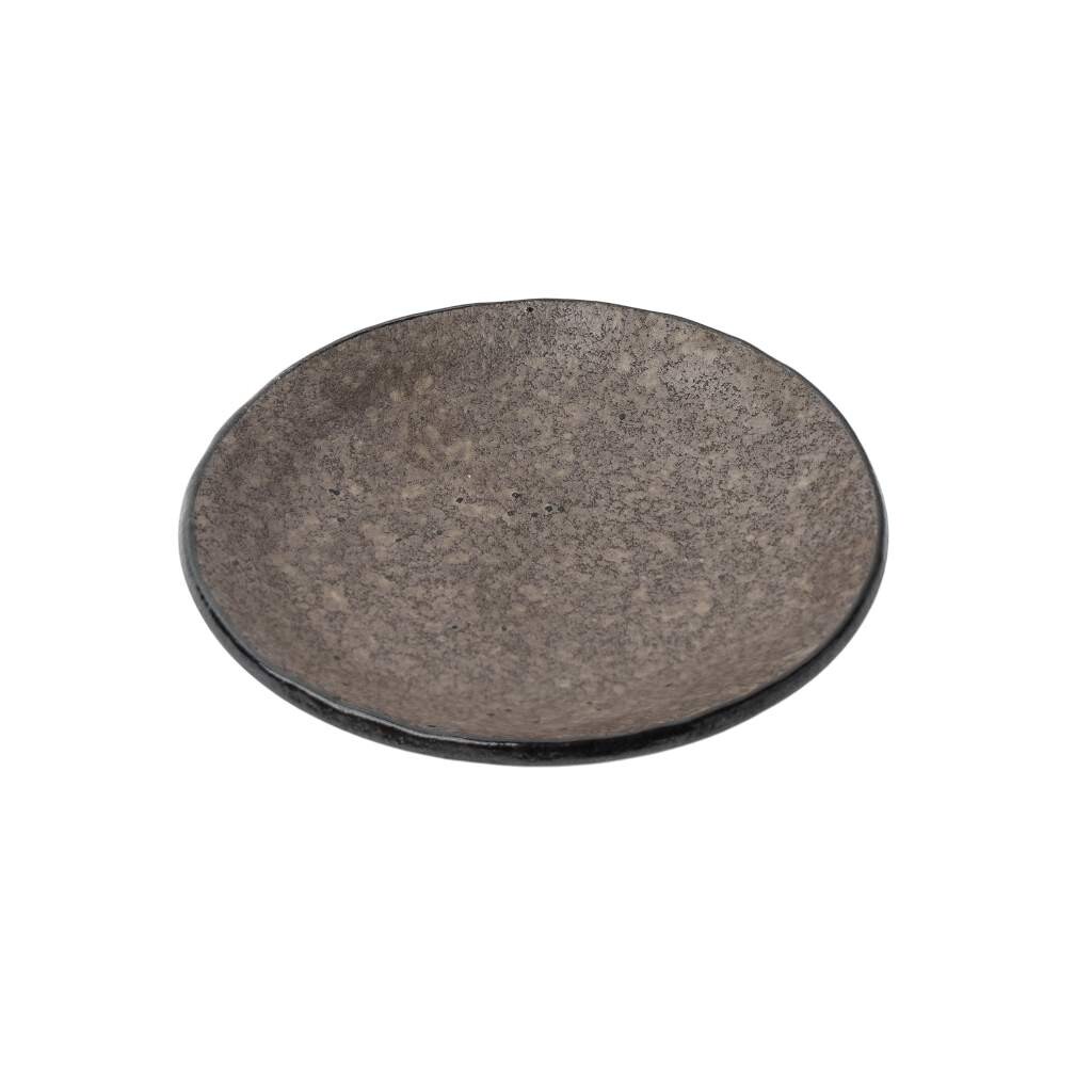 Dezertný tanier EARTH 13 cm, hnedá, keramika, MIJ