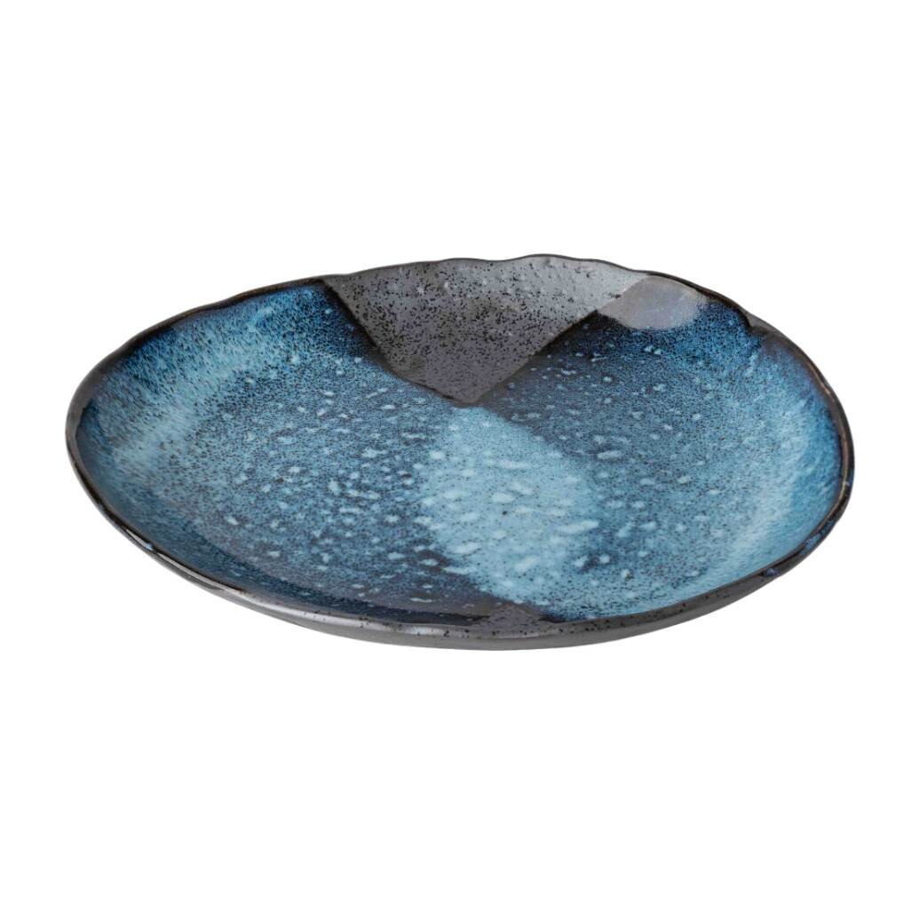 Jedálenský tanier STORM 31 cm, modrá, keramika, MIJ