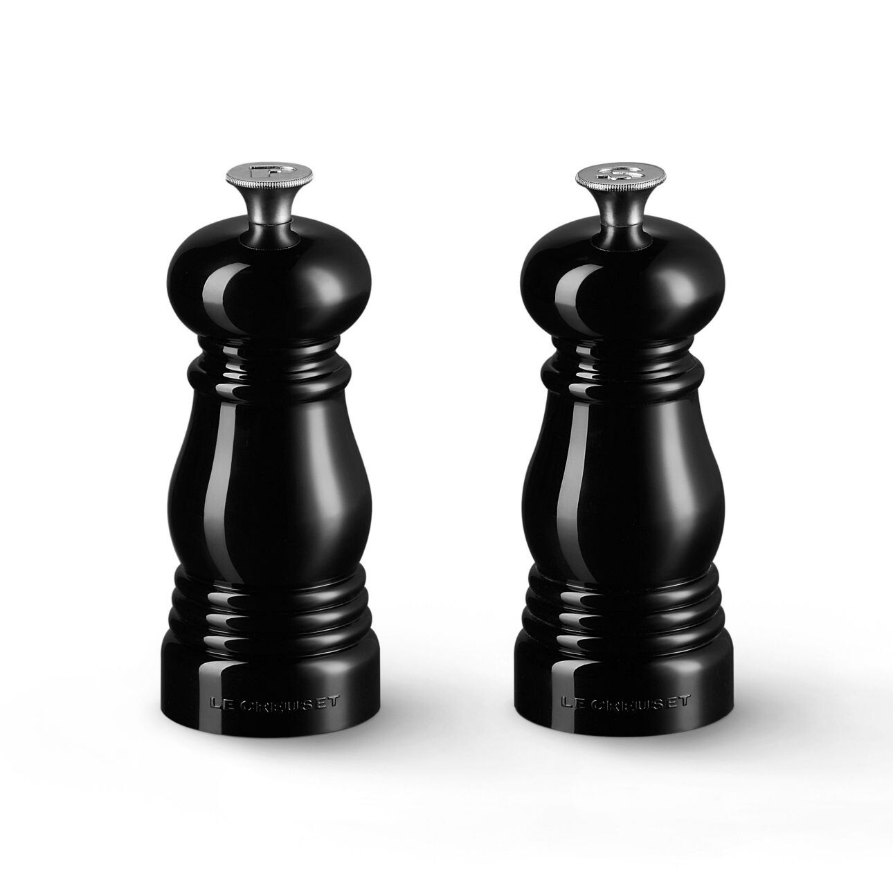 Sada mlynčekov na soľ a korenie 11 cm, sada 2 ks, BLACK ONYX, plast, Le Creuset