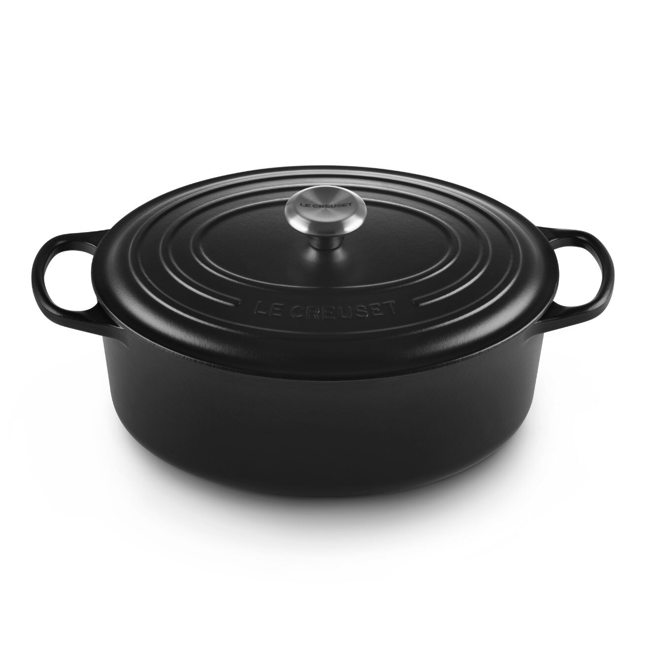Kastról SIGNATURE 31 cm, 6,3 l, oválny, SATIN BLACK, liatina, Le Creuset