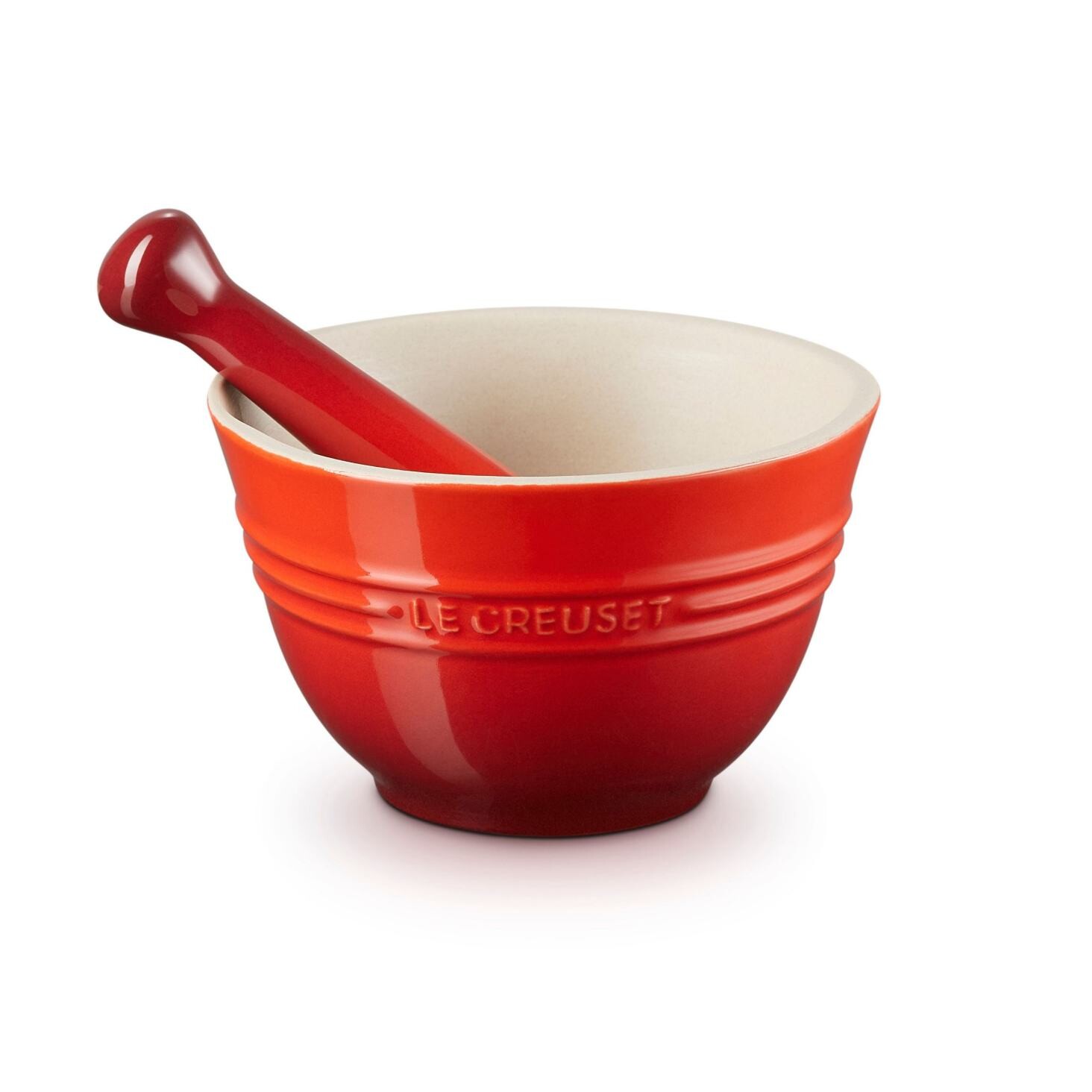 Mažiar s tĺčikom 11 cm, CERISE, kamenina, Le Creuset