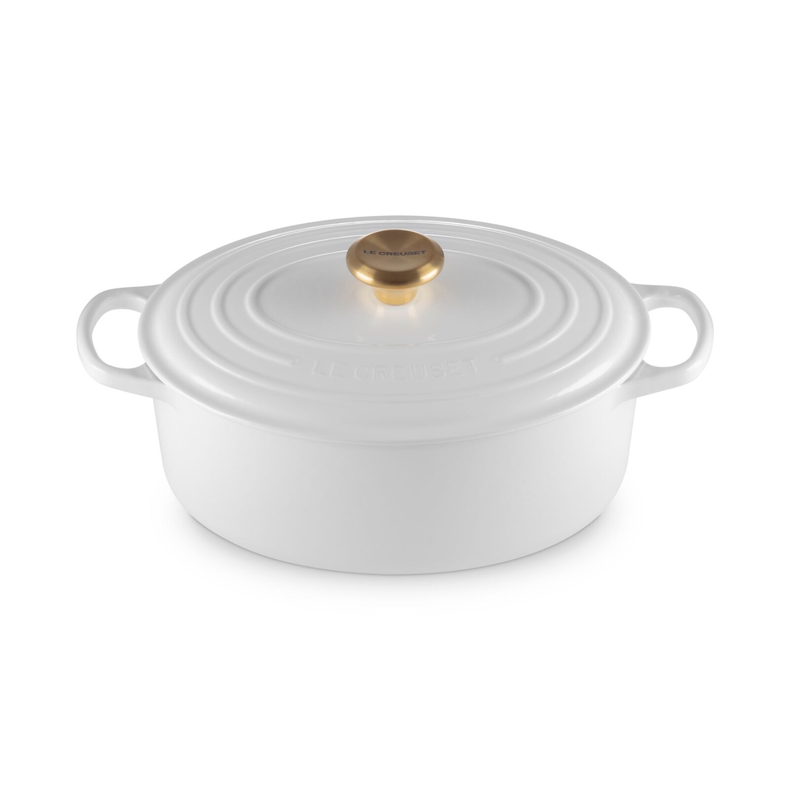 Kastról SIGNATURE 29 cm, 4,7 l, oválny, WHITE, liatina, Le Creuset