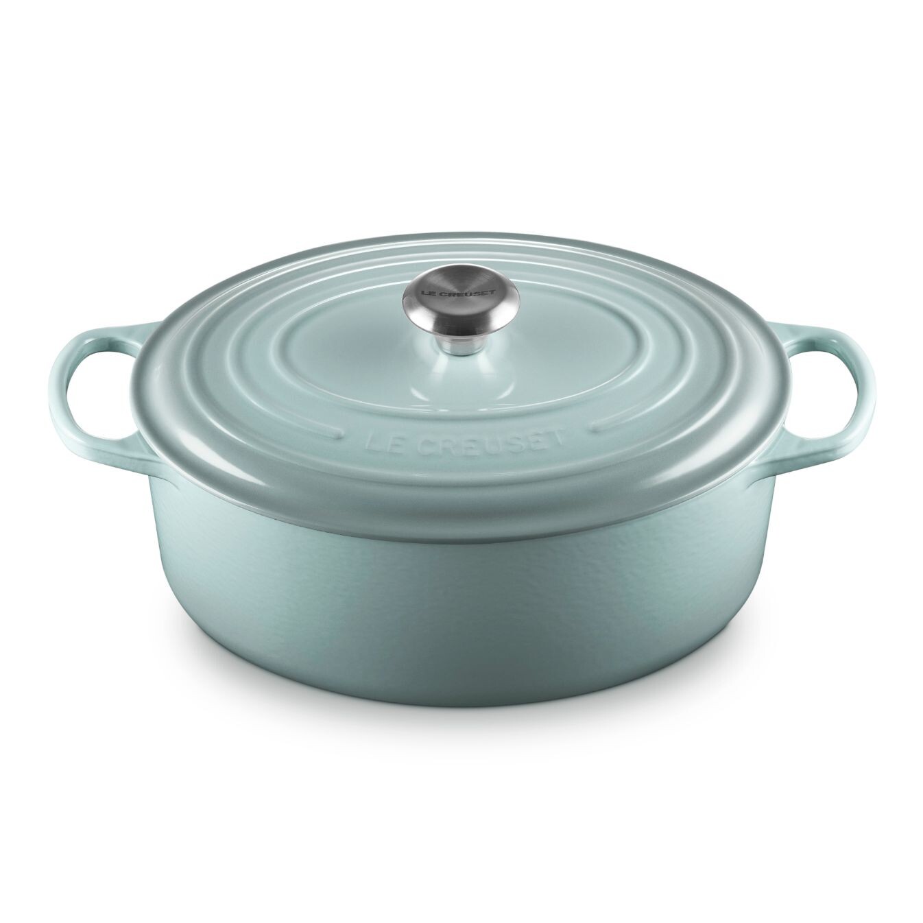 Kastról SIGNATURE 31 cm, 6,3 l, oválny, SEA SALT, liatina, Le Creuset