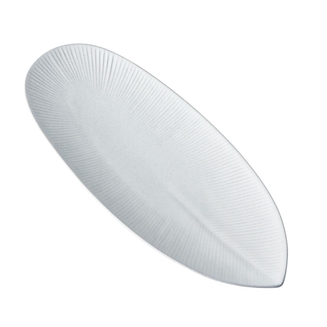 Servírovací tanier SNOW LEAF 31 cm, biela, keramika, MIJ