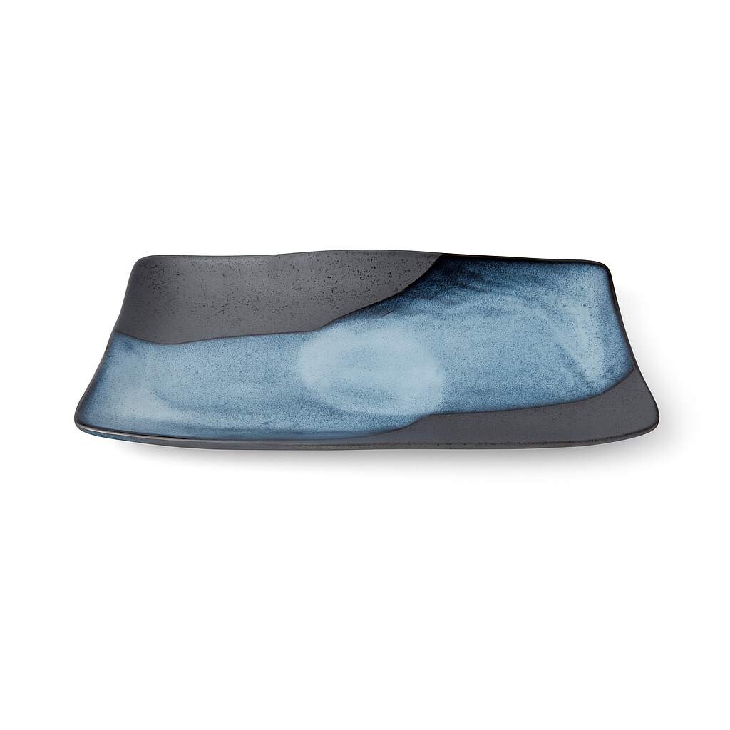 Servírovací tanier STORM 30 cm, modrá, keramika, MIJ