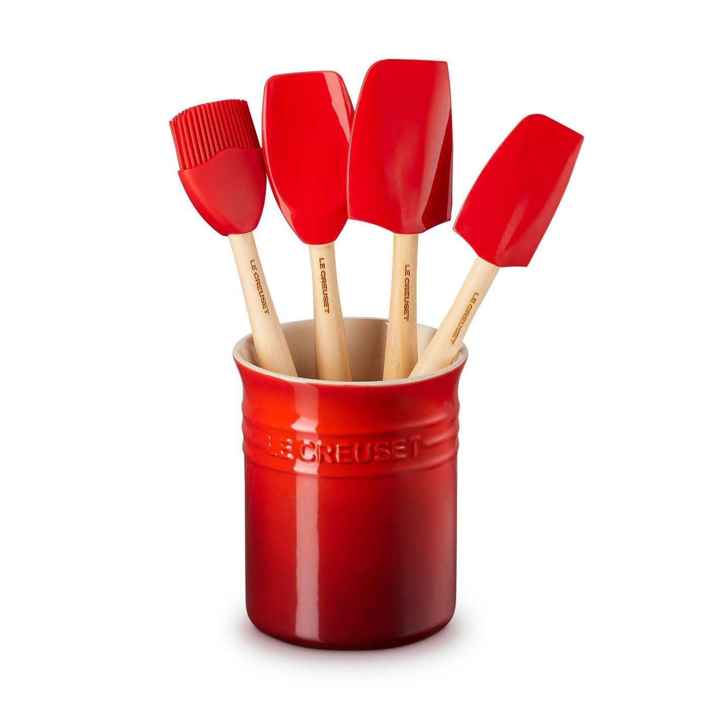 Kuchynské pomôcky, sada 4 ks, so stojanom, CERISE, Le Creuset