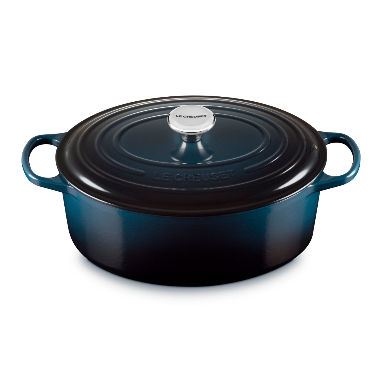 Kastról SIGNATURE 31 cm, 6,3 l, oválny, NUIT, liatina, Le Creuset