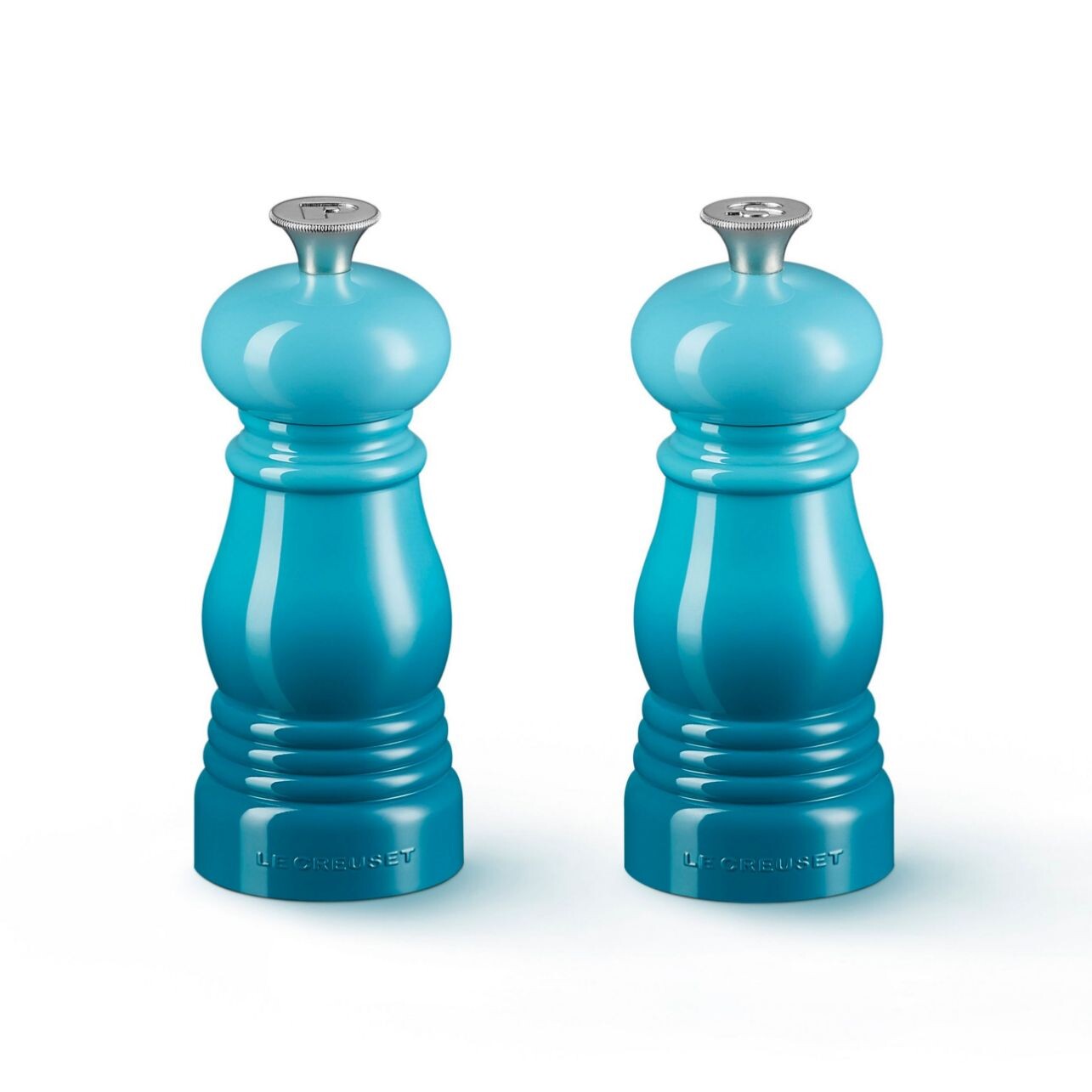 Sada mlynčekov na soľ a korenie 11 cm, sada 2 ks, TEAL, plast, Le Creuset