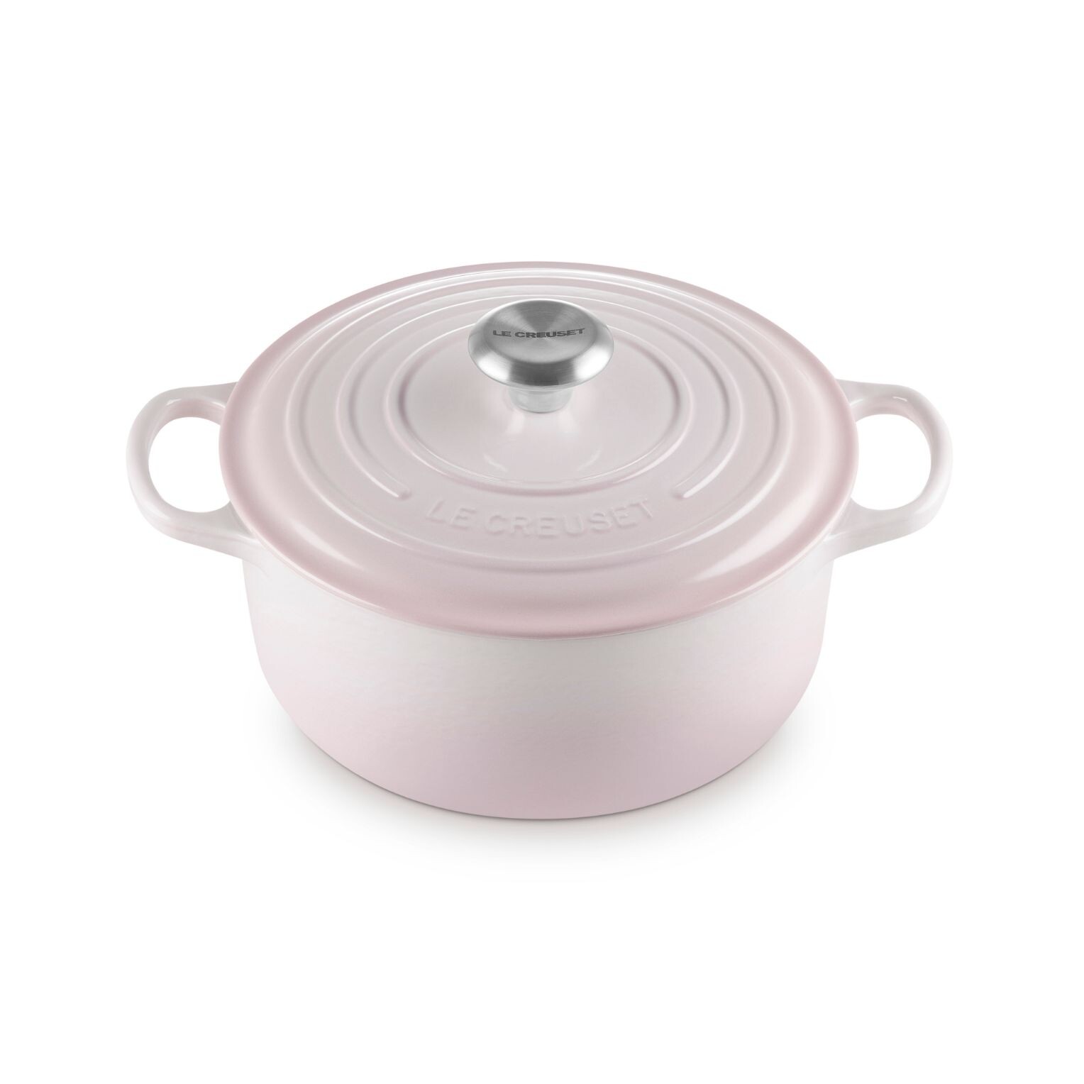 Kastról SIGNATURE 24 cm, 4,2 l, SHELL PINK, liatina, Le Creuset