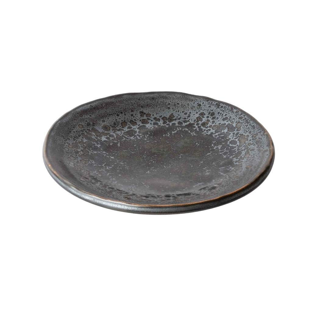 Dezertný tanier BLACK PEARL 13 cm, čierna, keramika, MIJ