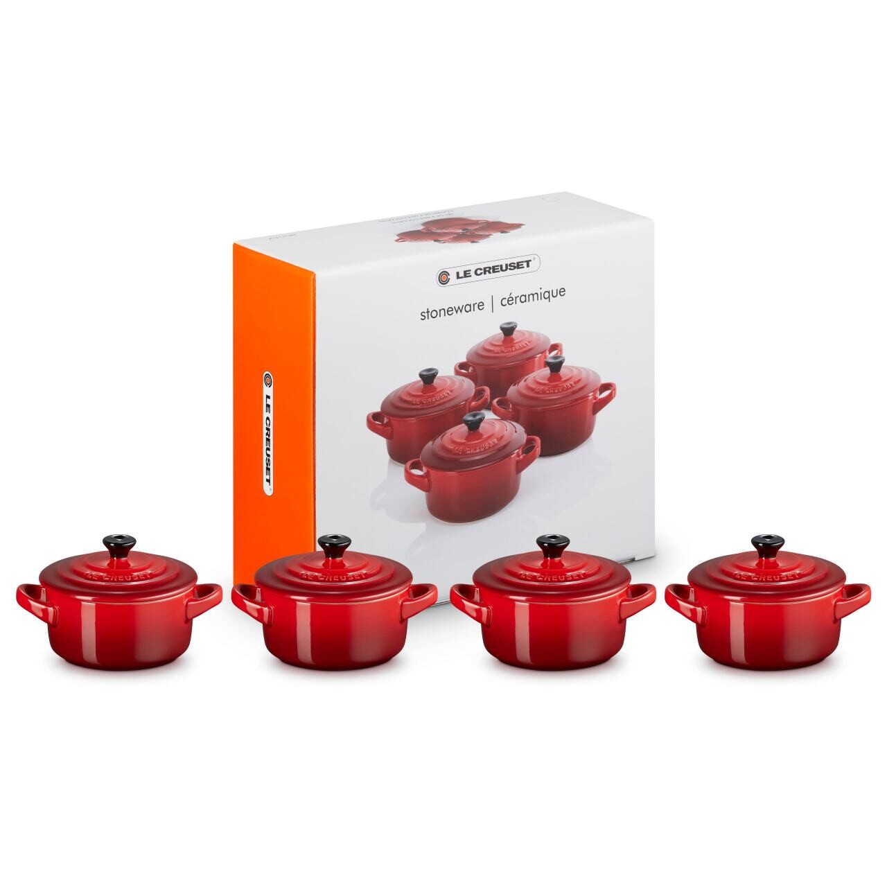 Zapekacia miska 10 cm, 250 ml, sada 4 ks, CERISE, kamenina, Le Creuset