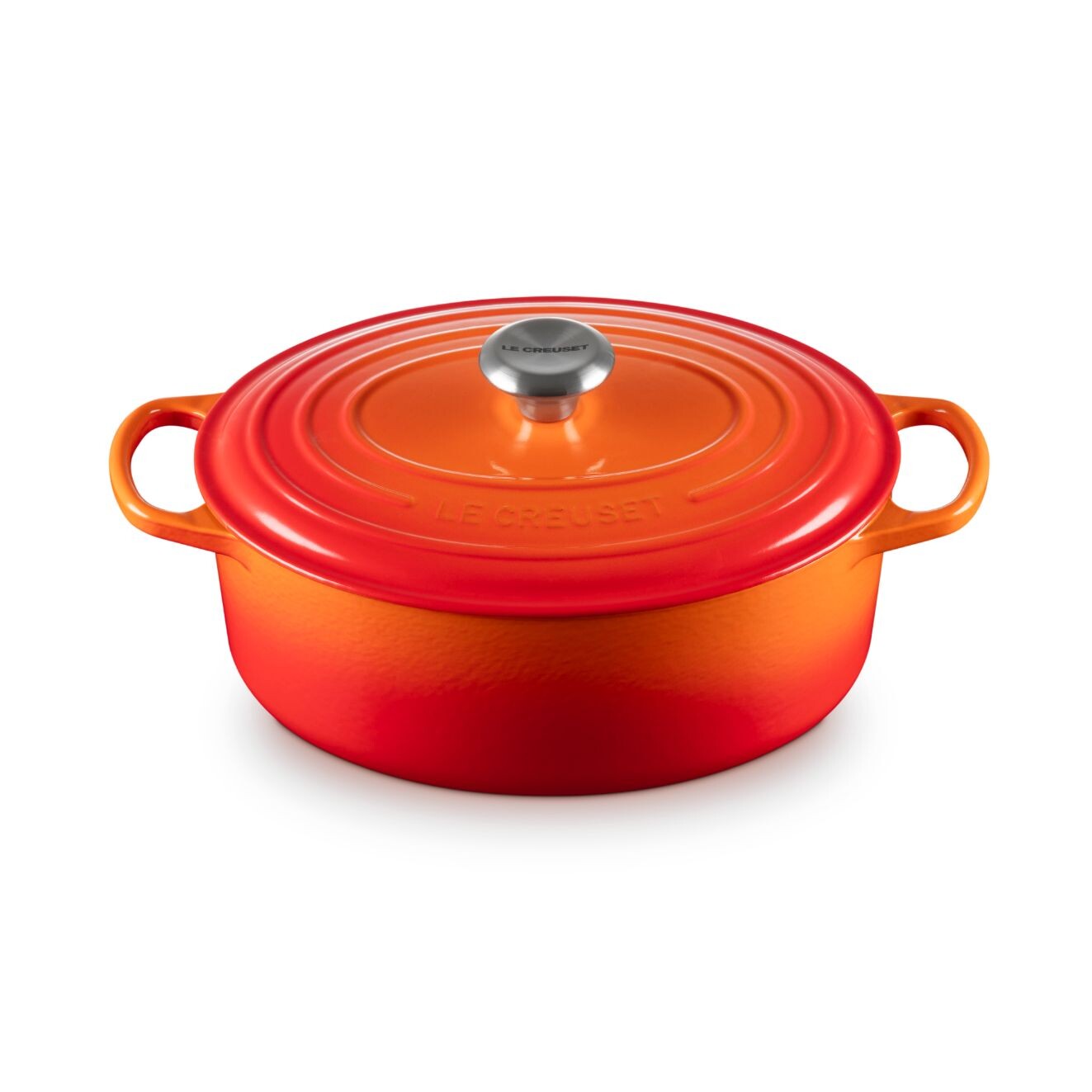 Kastról SIGNATURE 29 cm, 4,7 l, oválny, FLAME, liatina, Le Creuset