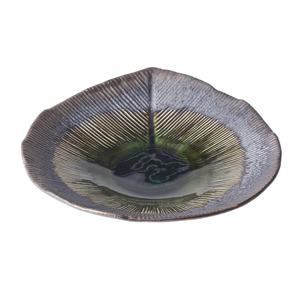 Jedálenská miska MIDORI 23 cm, 400 ml, zelená, keramika, MIJ