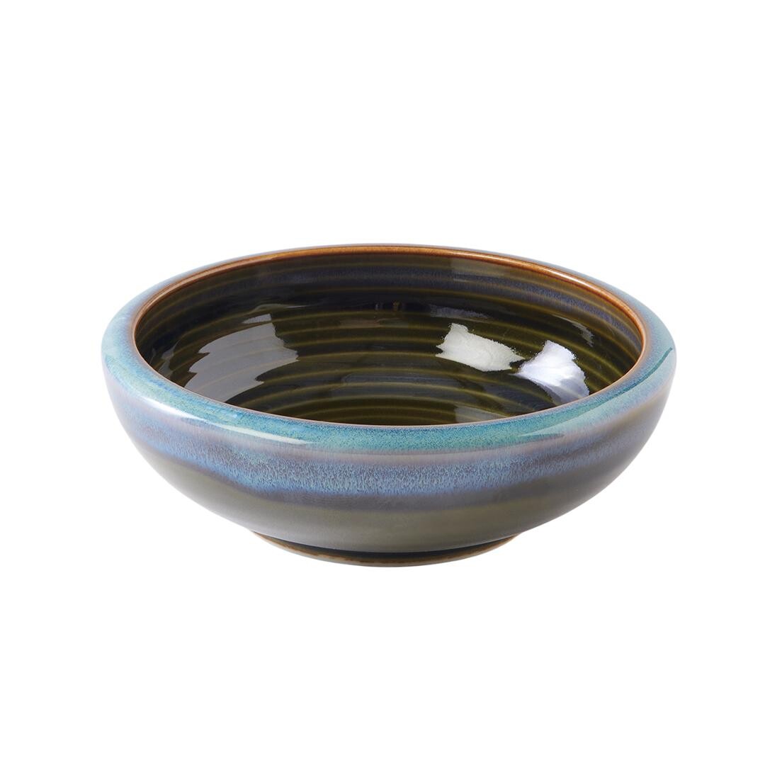 Jedálenská misa BLUE & GREEN 17 cm, 500 ml, modrá, keramika, MIJ