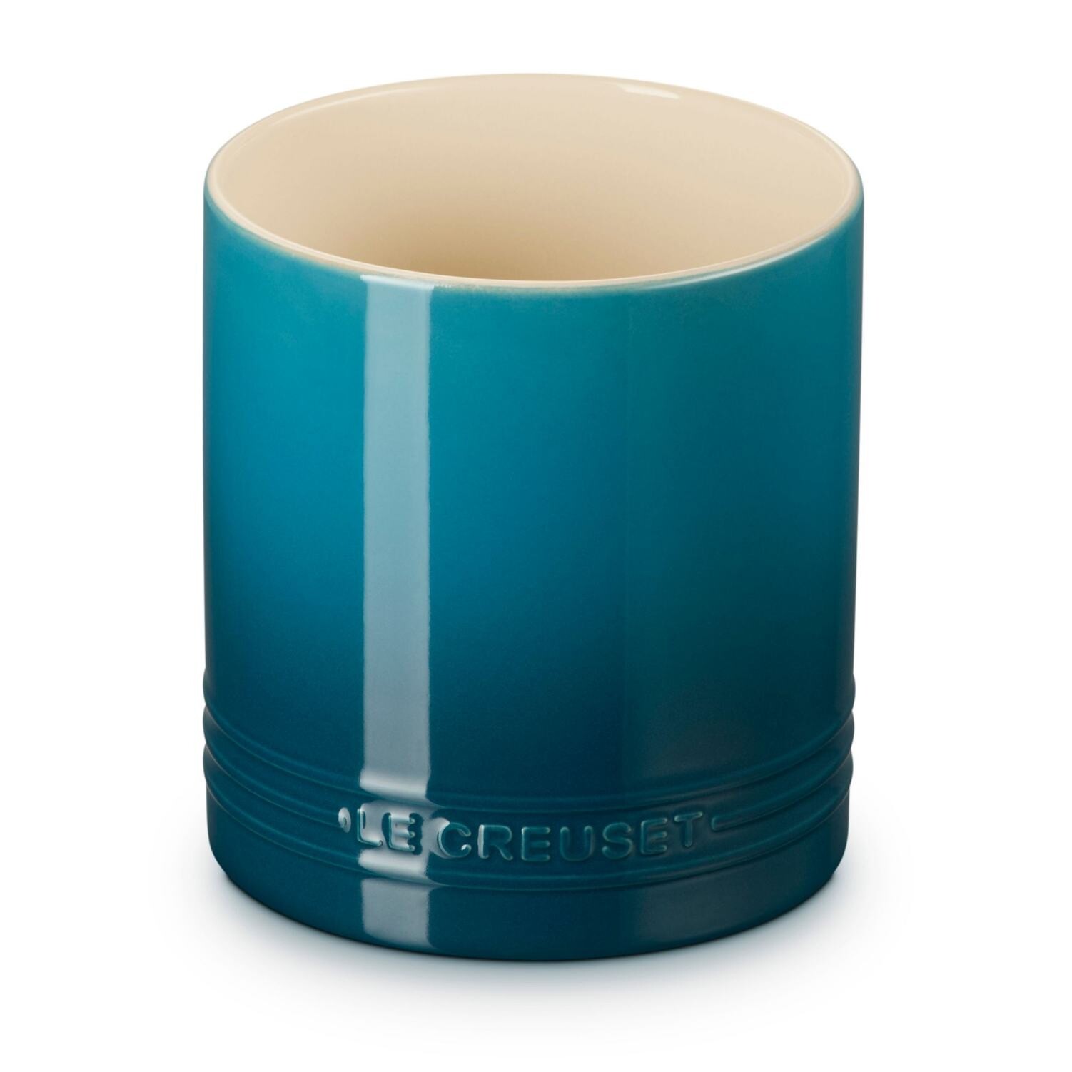 Stojan na kuchynské pomôcky SIGNATURE 14 cm, DEEP TEAL, kamenina, Le Creuset