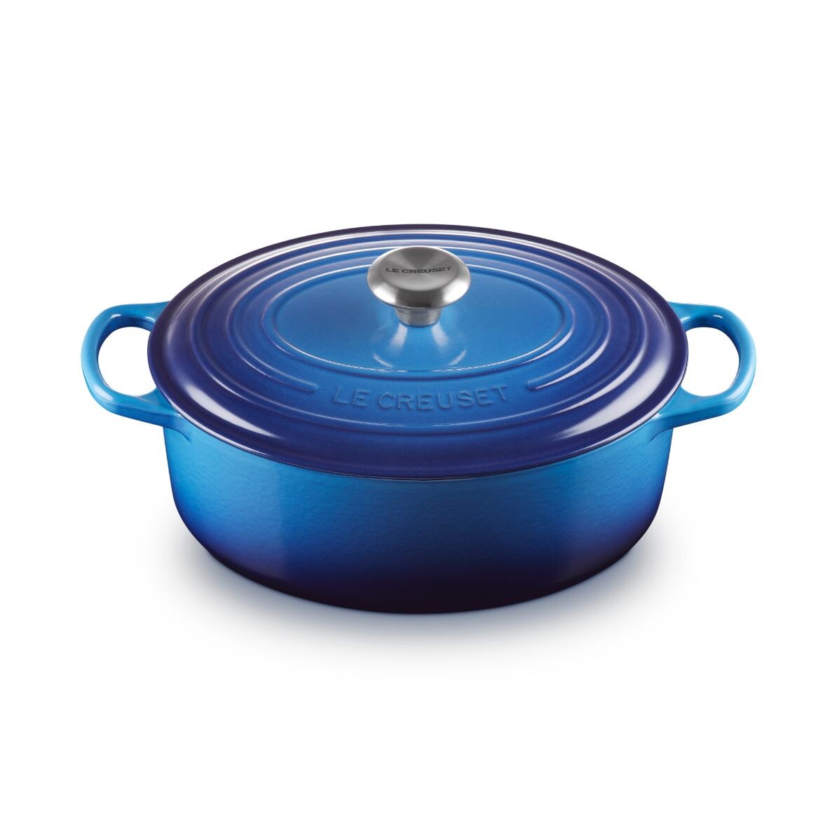 Kastról SIGNATURE 29 cm, 4,7 l, oválny, AZURE, liatina, Le Creuset