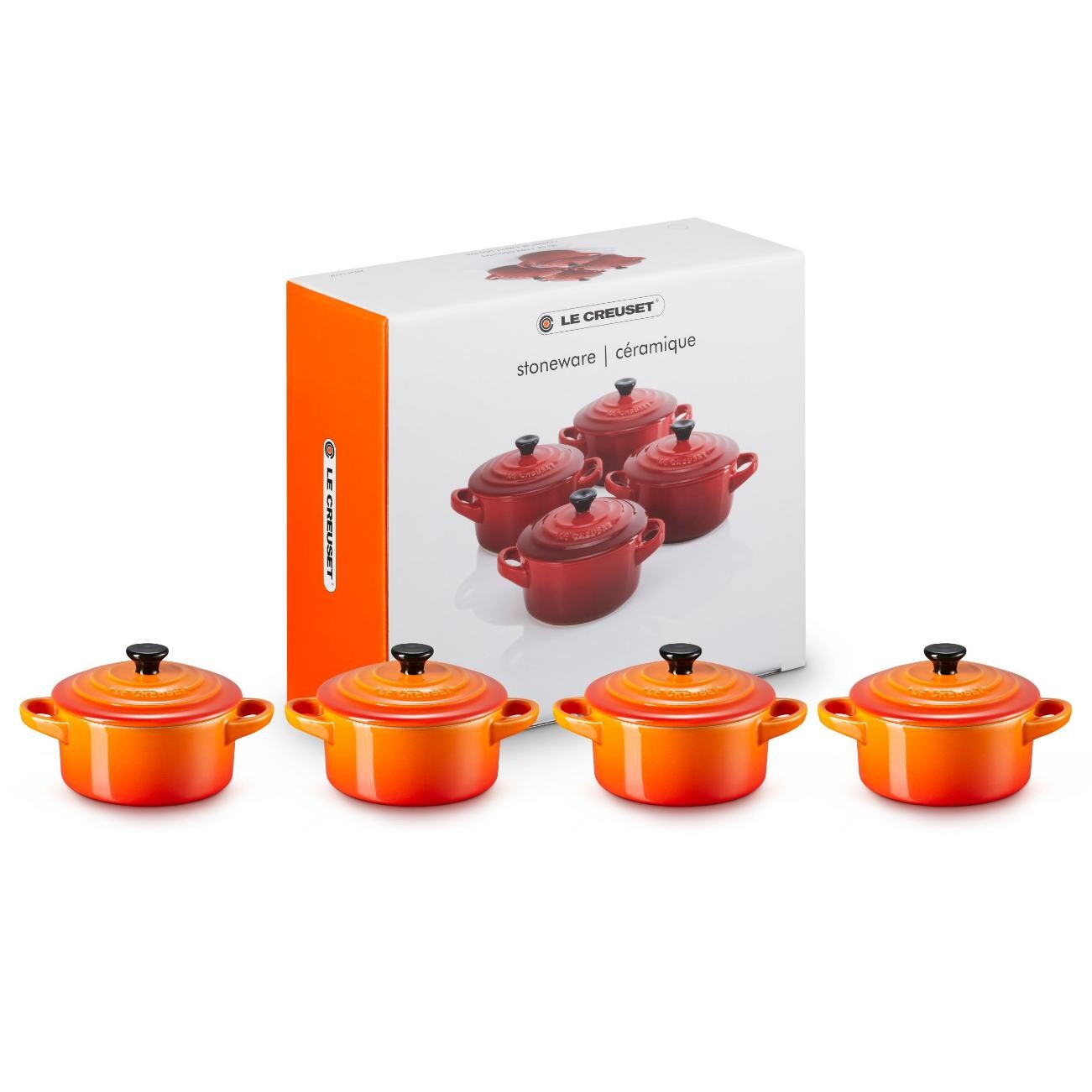 Zapekacia miska 10 cm, 250 ml, sada 4 ks, FLAME, kamenina, Le Creuset