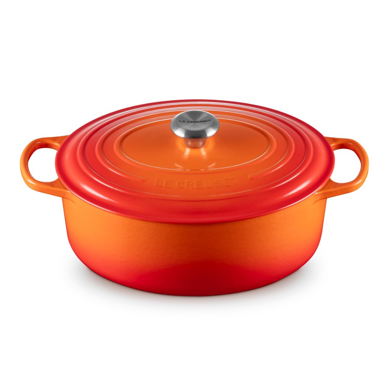 Kastról SIGNATURE 31 cm, 6,3 l, oválny, FLAME, liatina, Le Creuset
