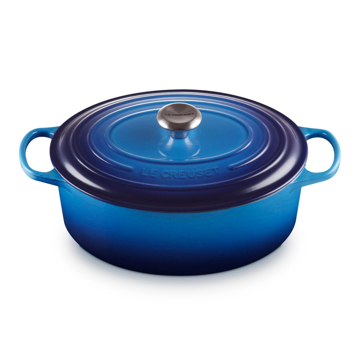 Kastról SIGNATURE 31 cm, 6,3 l, oválny, AZURE, liatina, Le Creuset