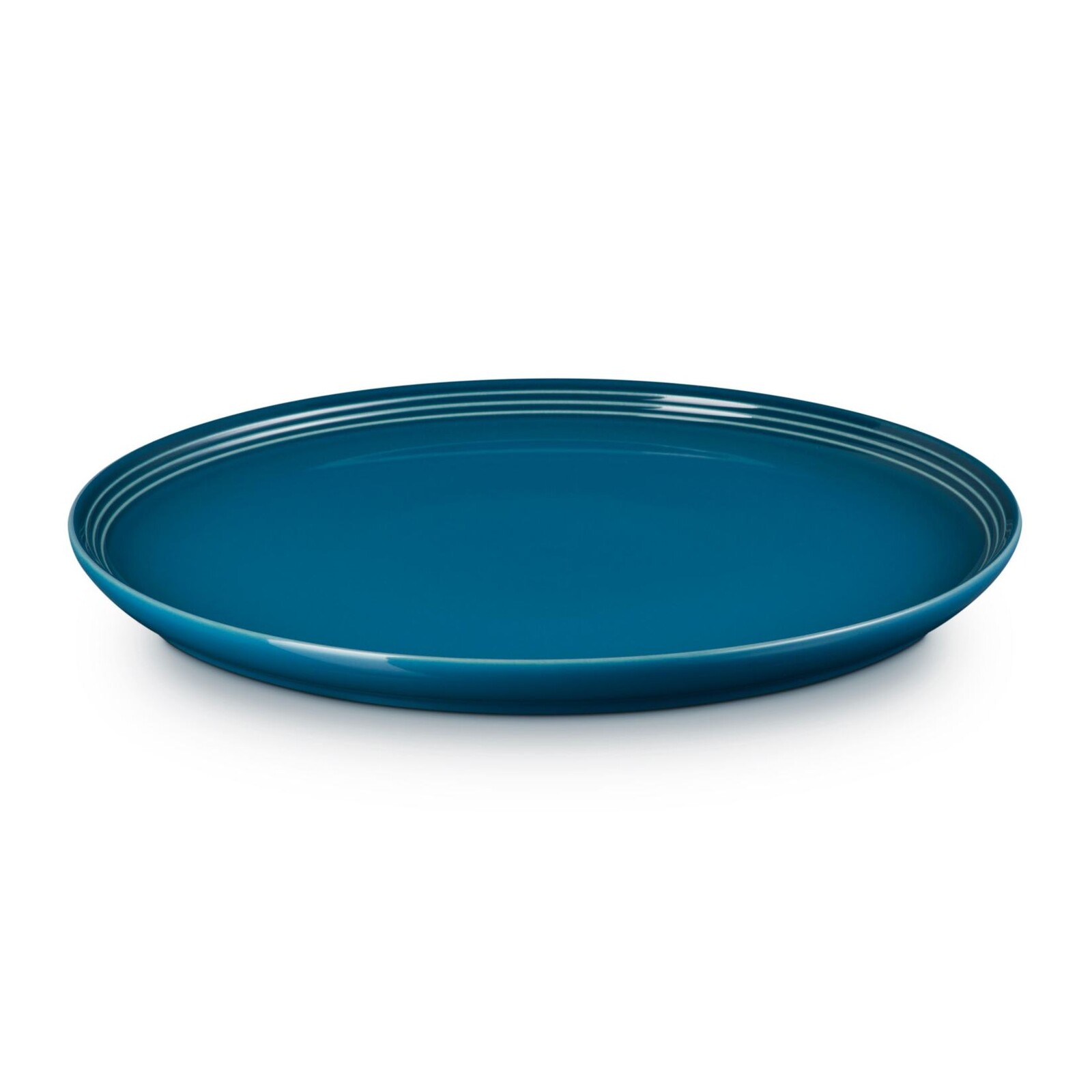 Jedálenský tanier COUPE 27 cm, DEEP TEAL, kamenina, Le Creuset