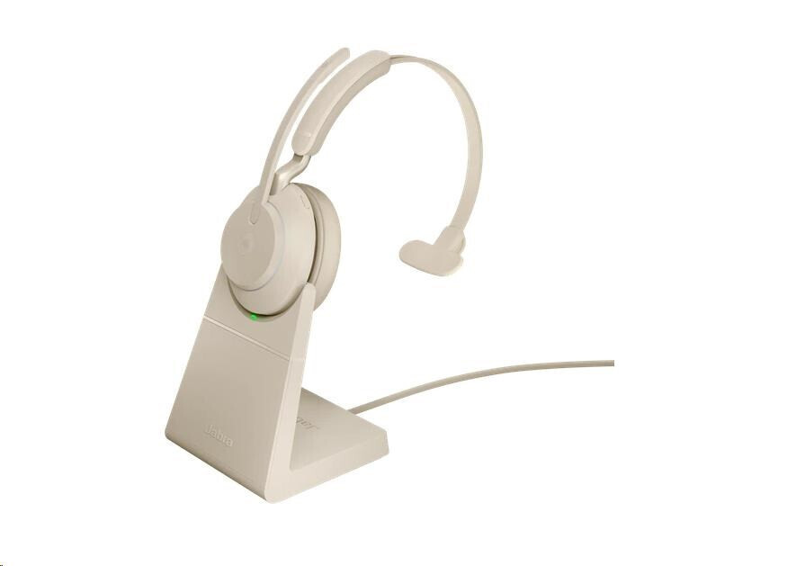 Jabra náhlavná súprava so stojanom Evolve2 65, Link 380a MS, mono, béžová
