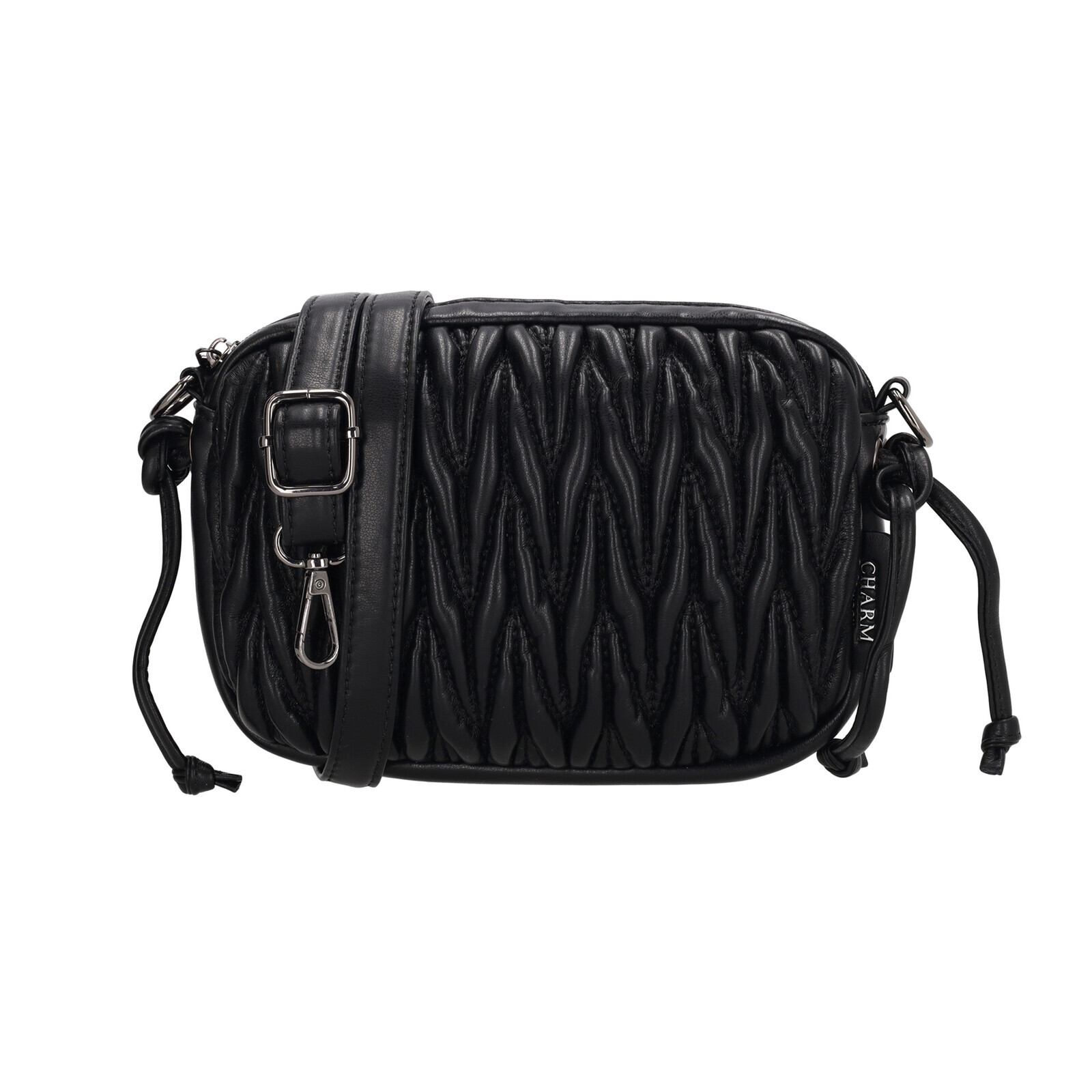 Dámska crossbody kabelka Charm London West End - čierna - 15x20 cm