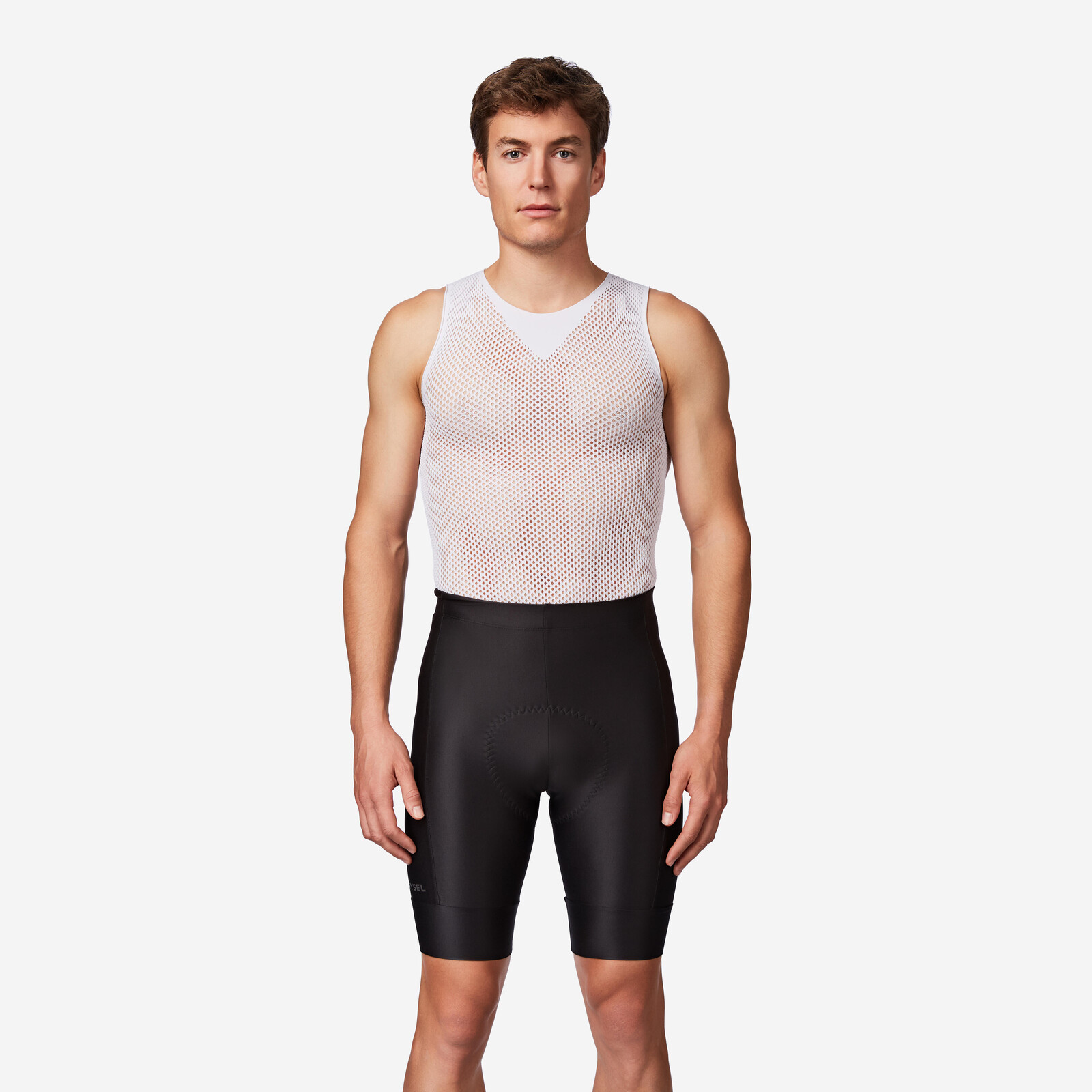 Pánske šortky bez trakov Essentiel na cestnú cyklistiku čierne