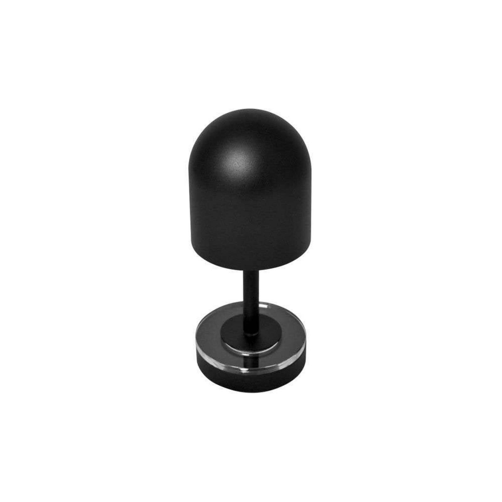 AYTM Akumulátorová lampa Luceo, čierna, kov, 24 cm, stmievateľné, IP44