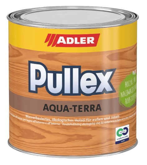 ADLER PULLEX AQUA-TERRA - Ekologický olej na drevo do interiéru a exteriéru (aj na včelí úľ) lärche (smrekovec), 2,5 L