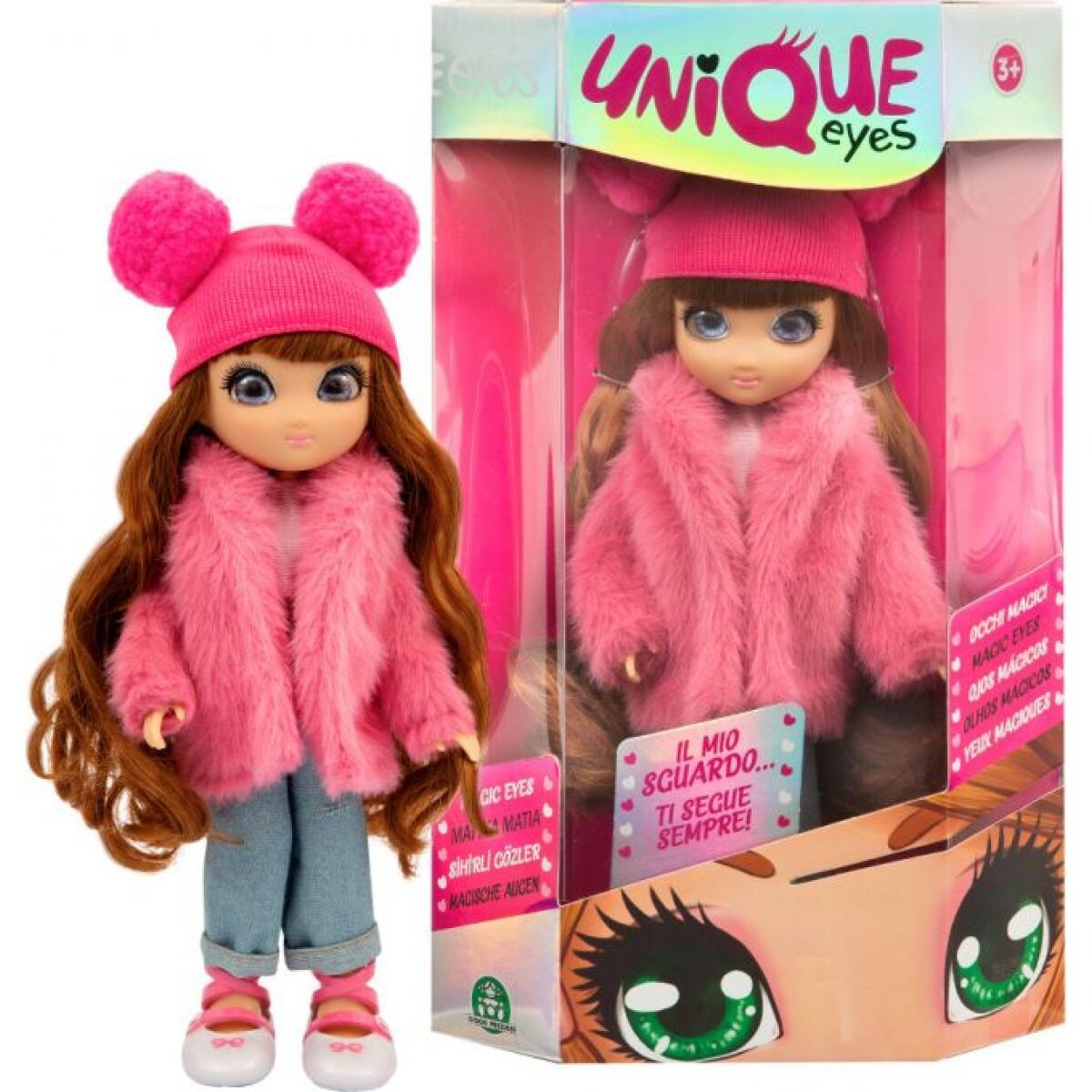 Epee Bábika Unique Eyes hnedovláska