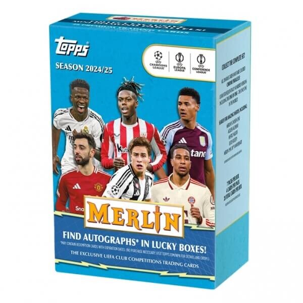 Topps Futbalové karty Topps 2024/2025 Merlin UEFA Blaster Box