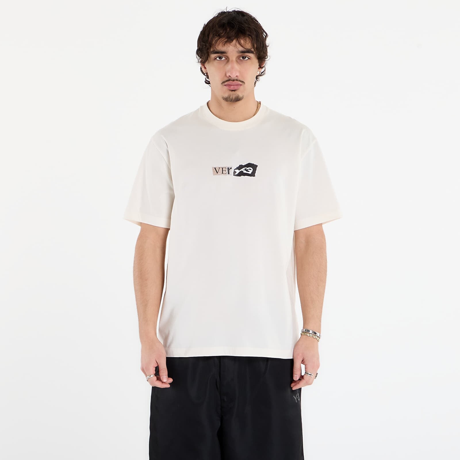 Tričko Y-3 Gfx Short Sleeve T-Shirt Chalk White L